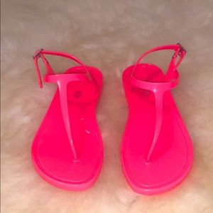 Girls Pink Jelly Sandals